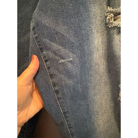 Nicole Miller NY Women's Distressed Ankle Jeans Size 22 Blue Slim Fit - Picture 6 of 16